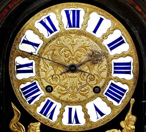 Pendule Religieuse Kaminuhr Barock Louis XIV Frankreich um 1720 signiert Boucheret à Paris