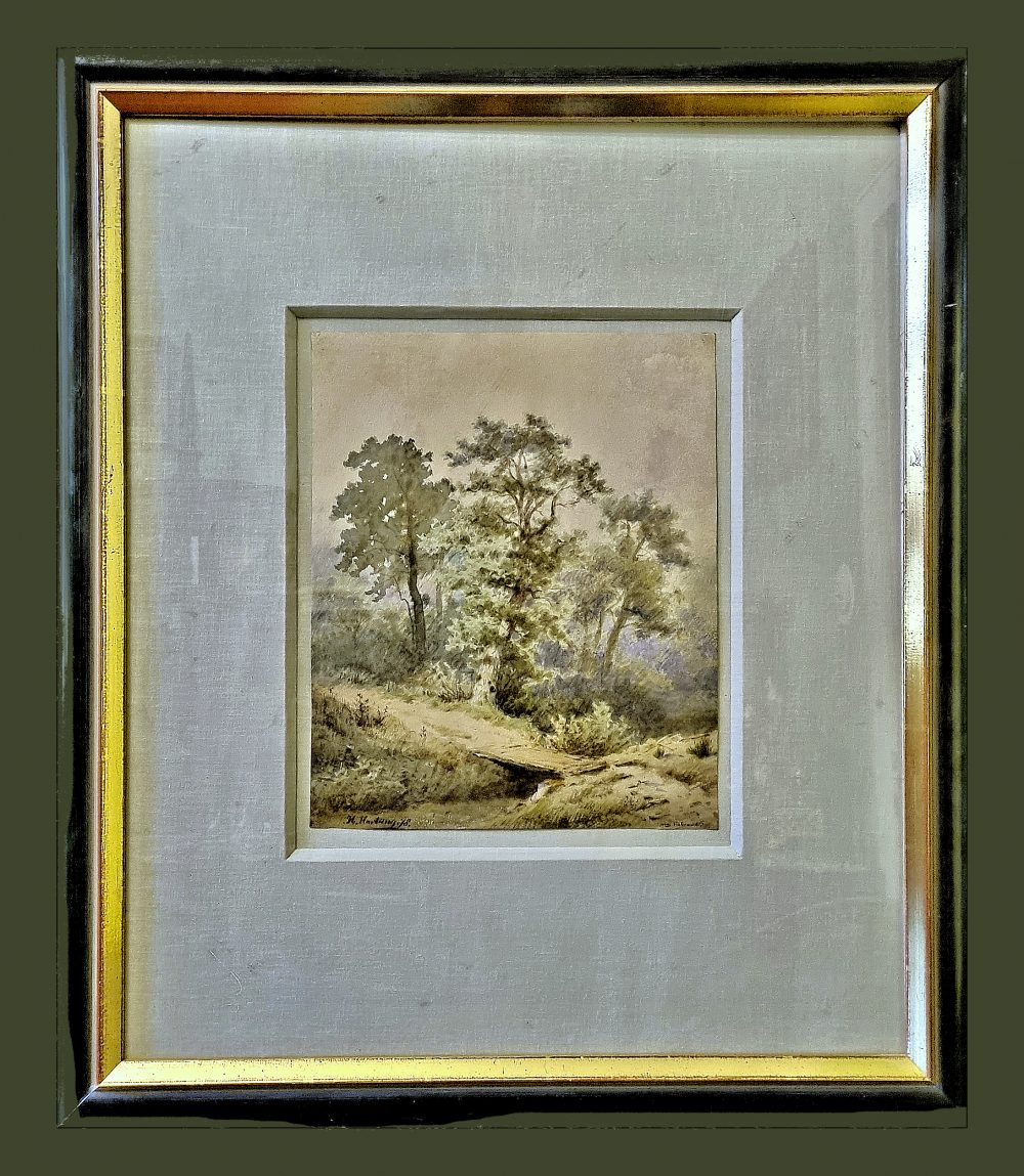 Heinrich Hartung 1851-1919   "Im Niederwald" signiert und datiert