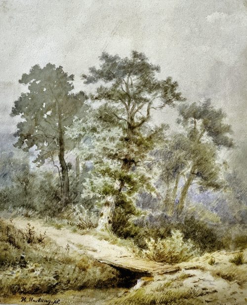 Alternative view of Heinrich Hartung 1851-1919   "Im Niederwald" signiert und datiert