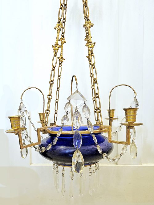 Kristallüster Lüster Ampel wohl Rußland um 1800