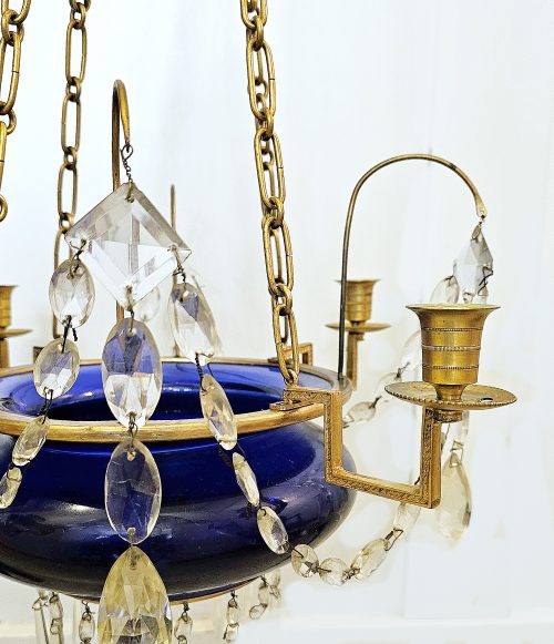 Kristallüster Lüster Ampel wohl Rußland um 1800