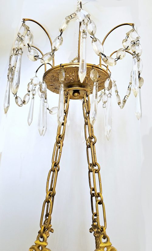 Kristallüster Lüster Ampel wohl Rußland um 1800