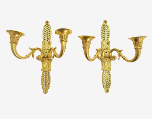 Wandlampen Appliken Rußland Zar Alexander I. Empire Um 1810 H. 25 cm