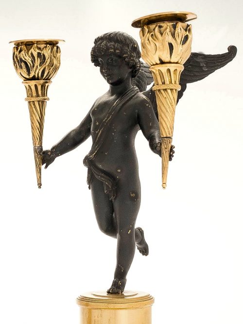 Kandelaber Kerzenständer Paar Empire um 1810 H. 35 cm