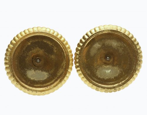 Kerzenständer Kerzenhalter mit tanzenden Satyrn Empire um 1810 H. 17 cm, D. 11 cm