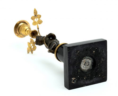 Kerzenständer Kerzenhalter Kandelaber Allegorie Amerika Schweden Empire um 1800 H. 30 cm