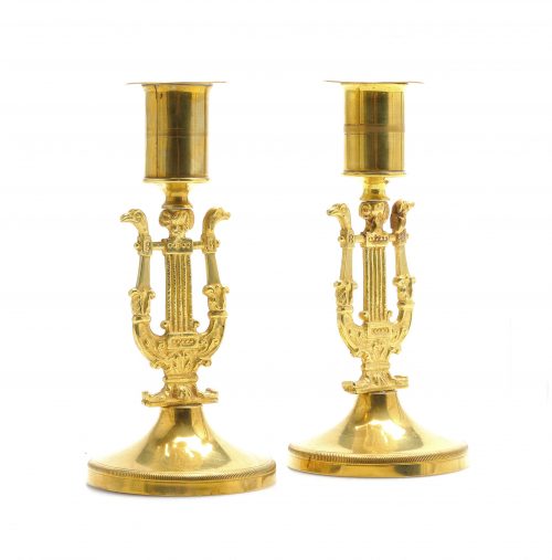 Alternative view of Kerzenhalter Kerzenständer Paar Empire um 1810  H. 15,5 cm
