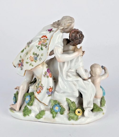 Alternative view of Meissen um 1750  "Flora und Zephyr" Porzellan Modell von Johann Joachim Kändler (1706-1775)  H. 15 cm