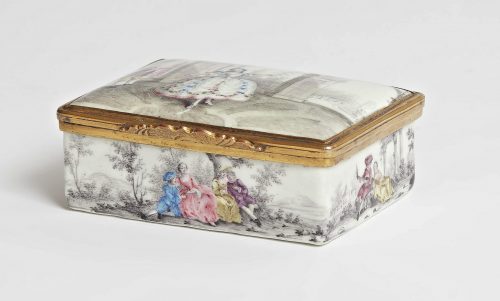 Tabatière Email Berlin Manufaktur Alexander Fromery um 1740