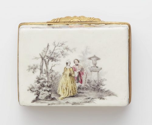 Tabatière Email Berlin Manufaktur Alexander Fromery um 1740