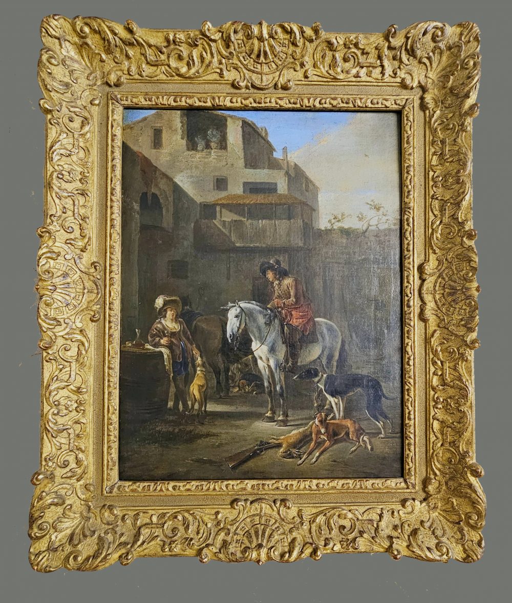 Hendrick Verschuring (1627 Gorinchem - 1690 Dordrecht)  „Die Ruhe nach der Jagd"