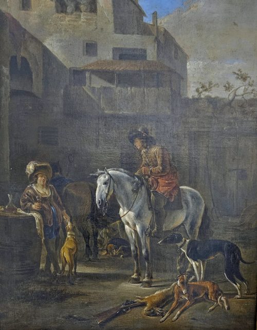 Alternative view of Hendrick Verschuring (1627 Gorinchem - 1690 Dordrecht)  „Die Ruhe nach der Jagd"