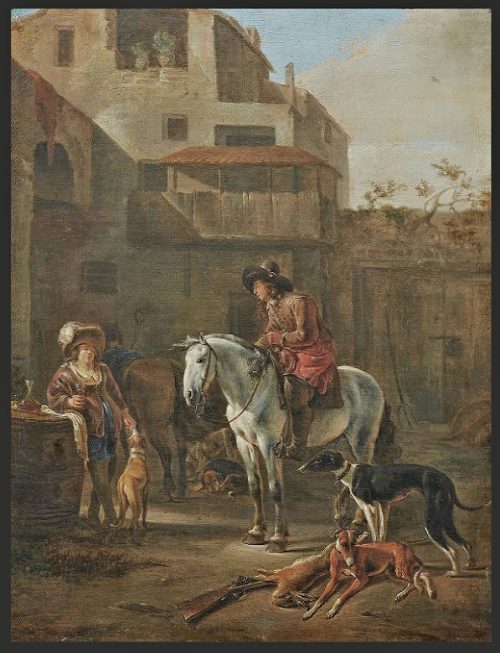 Hendrick Verschuring (1627 Gorinchem - 1690 Dordrecht) „Die Ruhe nach der Jagd"