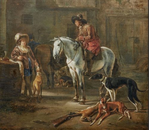 Hendrick Verschuring (1627 Gorinchem - 1690 Dordrecht) „Die Ruhe nach der Jagd"