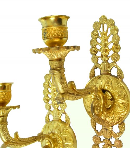 Wandlampen Appliken Empire um 1820 H. 25 cm, Br. 14,5 cm