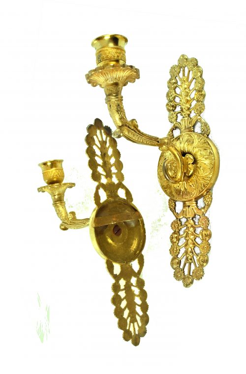 Wandlampen Appliken Empire um 1820 H. 25 cm, Br. 14,5 cm