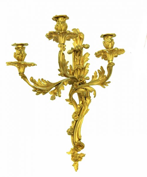 Wandlampen Appliken Frankreich Louis XV 19.Jh. H. 60 cm (!!!)