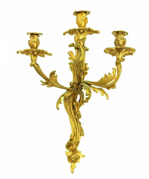 Wandlampen Appliken Frankreich Louis XV 19.Jh. H. 60 cm (!!!)