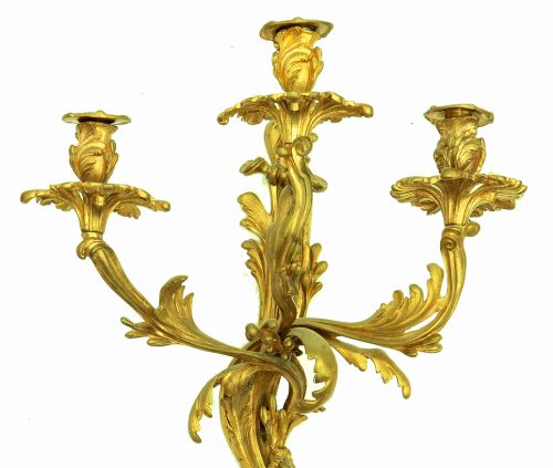 Wandlampen Appliken Frankreich Louis XV 19.Jh. H. 60 cm (!!!)