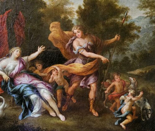 Jean Cotelle 1645-1708 Venus und Adonis - Expertise Francois Marandet