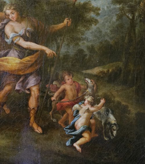 Jean Cotelle 1645-1708 Venus und Adonis - Expertise Francois Marandet