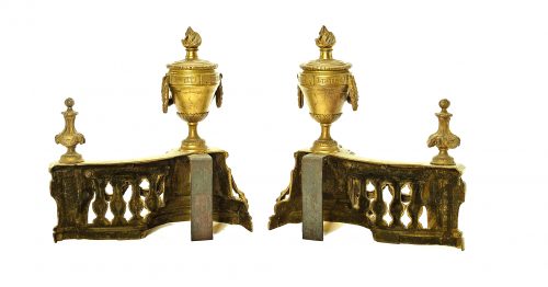 Kaminböcke Klassizismus Frankreich Louis XVI um 1790 H. 33 cm, L. 33 cm