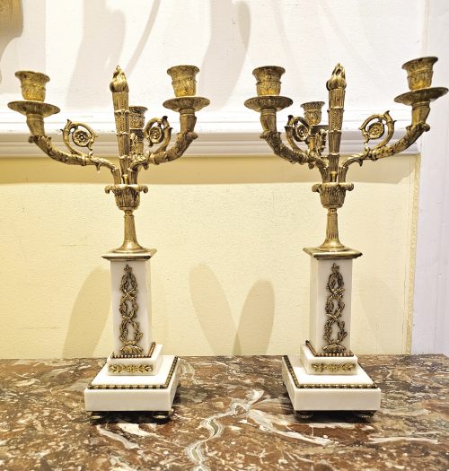 Kandelaber Frankreich Empire um 1800 H. 43 cm, D. 23 cm