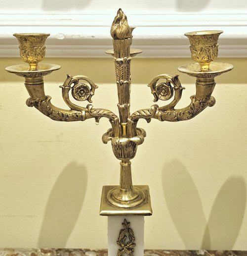 Kandelaber Frankreich Empire um 1800 H. 43 cm, D. 23 cm