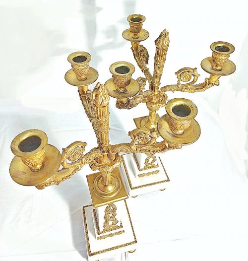 Kandelaber Frankreich Empire um 1800 H. 43 cm, D. 23 cm