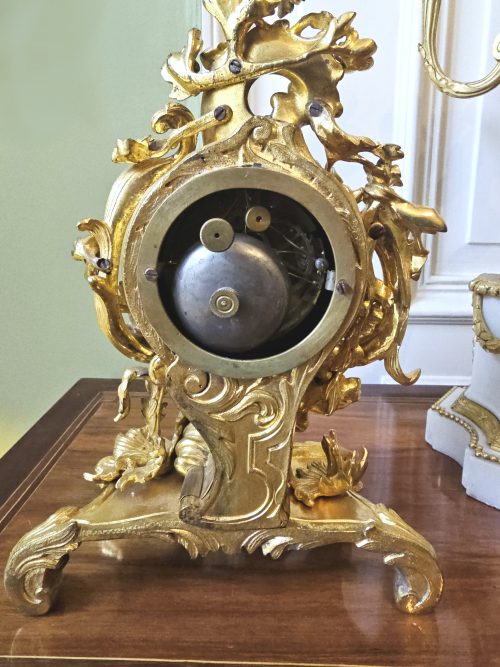Kaminuhr Rokoko Pendule Frankreich Louis XV um 1750 H. 30 cm