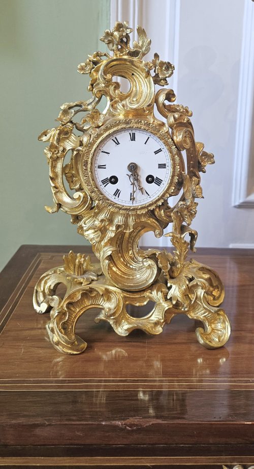 Kaminuhr Rokoko Pendule Frankreich Louis XV um 1750 H. 30 cm