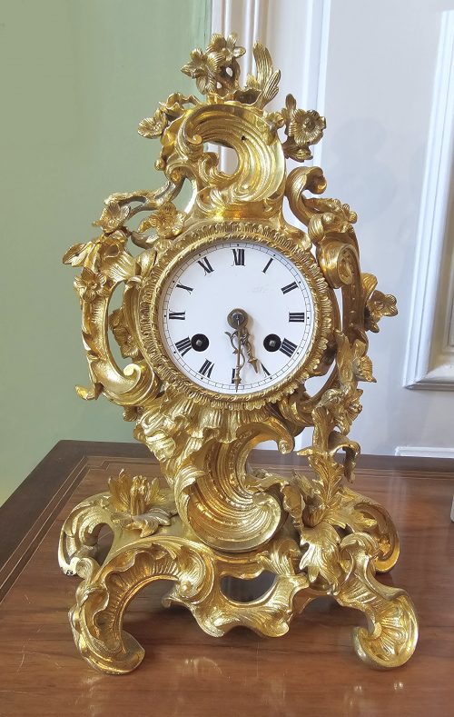 Kaminuhr Rokoko Pendule Frankreich  Louis XV um 1750   H. 30 cm