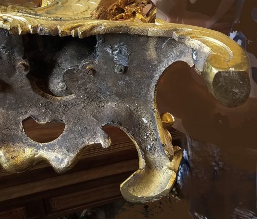 Kaminuhr Rokoko Pendule Frankreich Louis XV um 1750 H. 30 cm