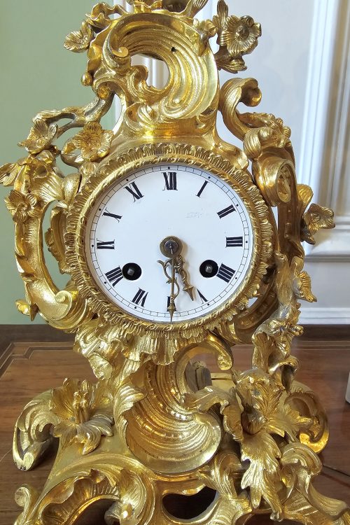 Kaminuhr Rokoko Pendule Frankreich Louis XV um 1750 H. 30 cm