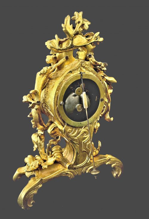 Kaminuhr Rokoko Pendule Frankreich Louis XV um 1750 H. 30 cm