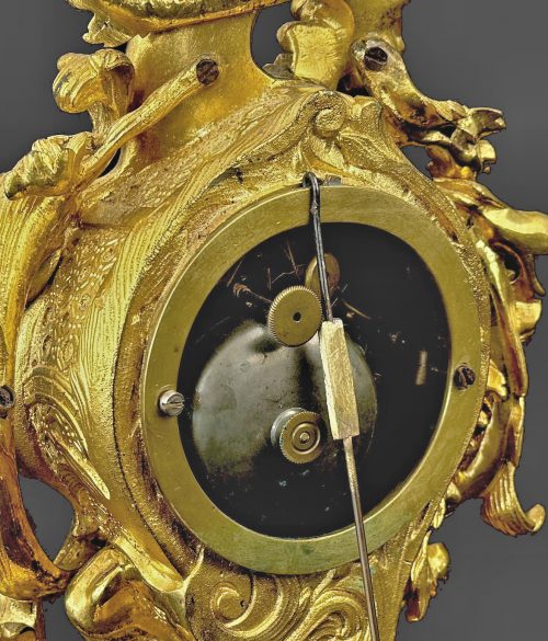 Kaminuhr Rokoko Pendule Frankreich Louis XV um 1750 H. 30 cm
