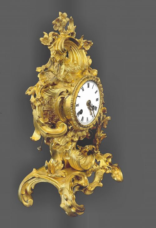 Kaminuhr Rokoko Pendule Frankreich Louis XV um 1750 H. 30 cm