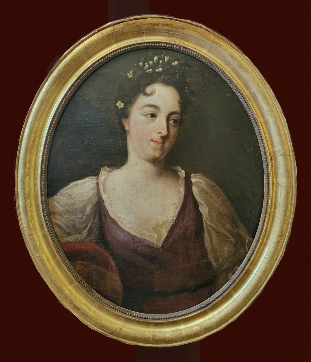 Bon Boullogne 22. Februar 1649 - 17. Mai 1717  Portrait einer Dame - Allegorie Flora