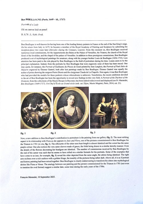 Bon Boullogne 22. Februar 1649 - 17. Mai 1717 Portrait einer Dame - Allegorie Flora