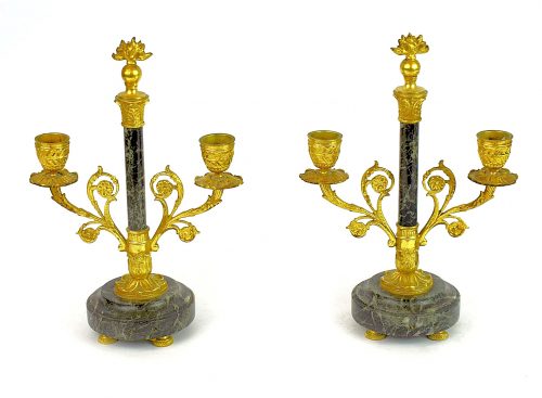 Kerzenständer Kandelaber Empire um 1800 H. 27 cm, Br. 19 cm