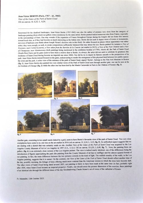 Jean-Victor Bertin (1767 Paris -1842 ebenda) Eingang des Parks von Saint-Cloud