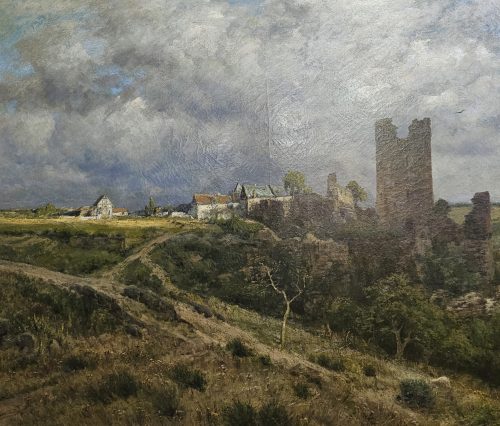 Alternative view of HEINRICH HARTUNG (1851-1919)  Die Löwenburg in Monreal 93,5 x 133 cm Signiert und datiert rechts unten: H. Hartung 93.  Im Originalrahmen  Ein Hauptwerk des Malers.