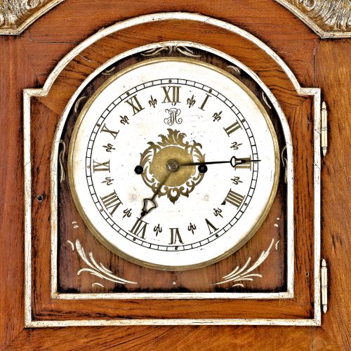 Standuhr Rokoko Dänemark Mathias Ortmann (1692 - 1757) attr. um 1750 Das Zifferblatt monogrammiert JCP H. 244 cm.