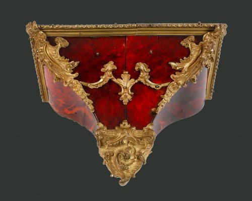 Konsole Wandkonsole Frankreich Rokoko Louis XV um 1740 rotes Schildpatt L. 28 cm, H. 19 cm, T. 15 cm