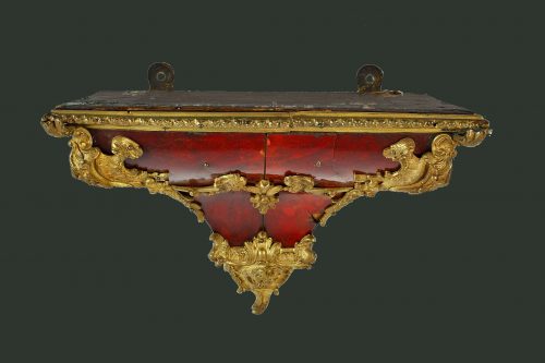 Konsole Wandkonsole Frankreich Rokoko Louis XV um 1740 rotes Schildpatt L. 28 cm, H. 19 cm, T. 15 cm