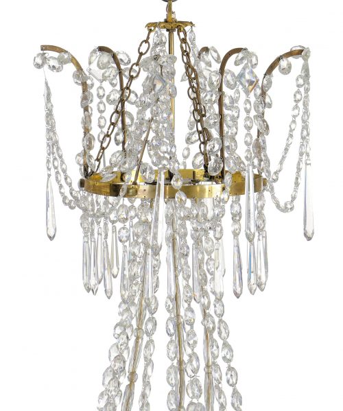 Kristalllüster Klassizismus Louis XVI um 1790 H. 90 cm, D. 75 cm