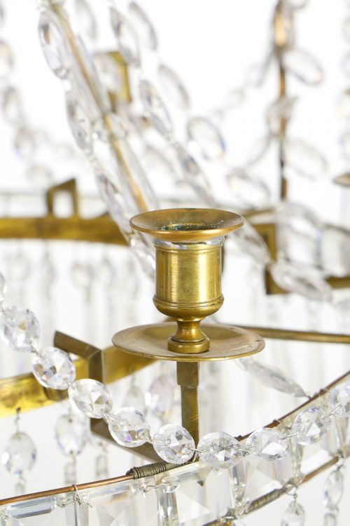 Kristalllüster Klassizismus Louis XVI um 1790 H. 90 cm, D. 75 cm