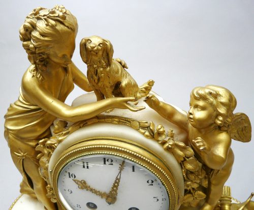 Pendule „à la Fidélité” (Allegorie auf die Treue) Klassizismus Louis XVI Frankreich um 1790