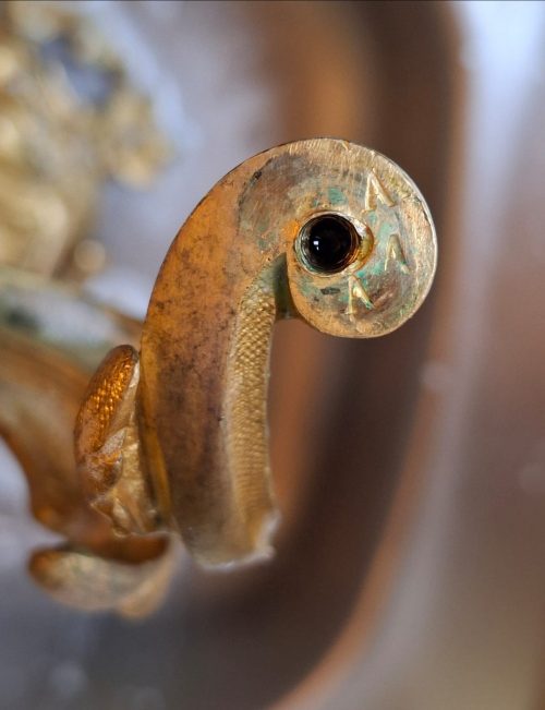 Kandelaber Leuchter Girandole Rokoko Louis XV H. 62 cm. Monogramm AAA