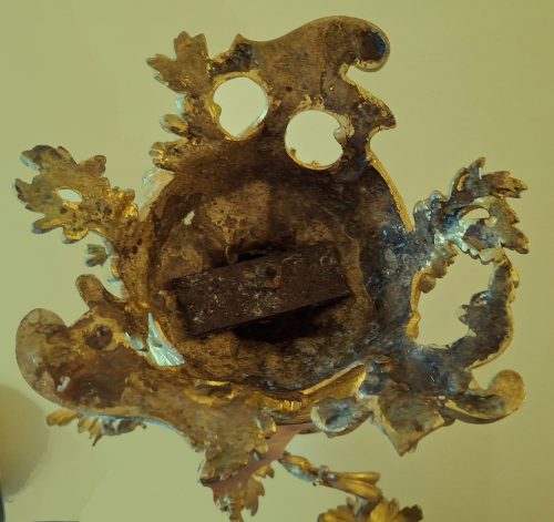 Kandelaber Leuchter Girandole Rokoko Louis XV H. 62 cm. Monogramm AAA